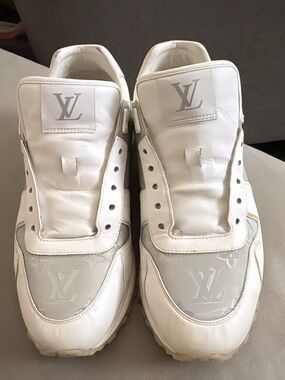 Louis Vuitton Run Away Sneakers 'White with Grey Monogram' Mens 10.5